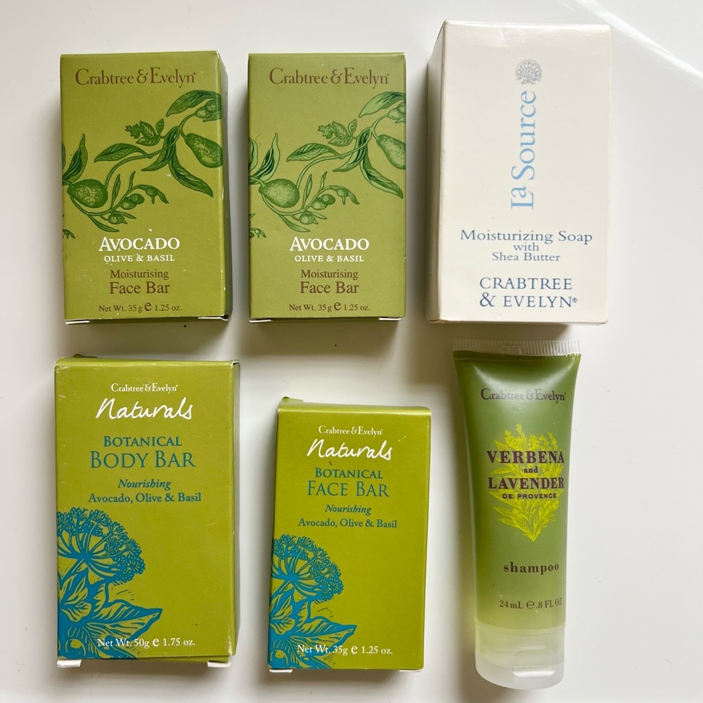 Crabtree & Evelyn Luxury Travel Toiletry Set Avocado Verbena La Source NIB